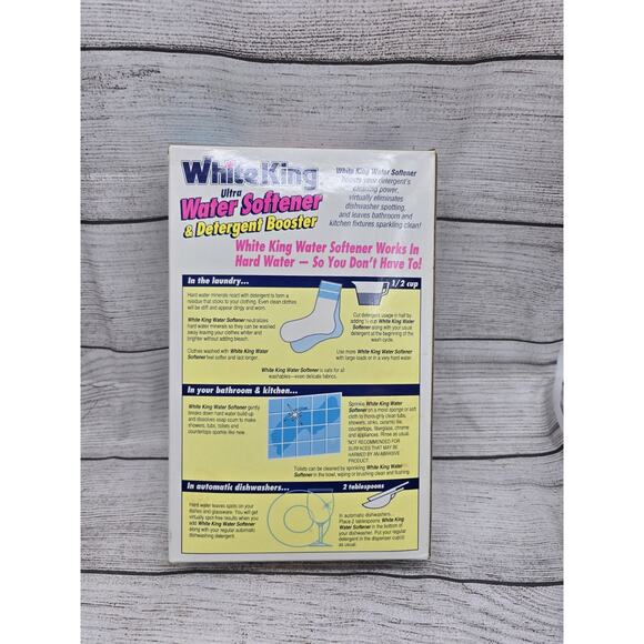 New VTG White King Ultra Softener & Detergent Booster Powder 77oz Open Box - Picture 3 of 8